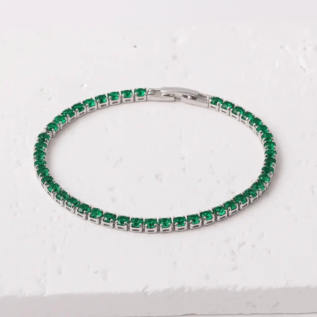 Alvora Emeralique Bracelet | Emerald Tennis Elegant Jewelry