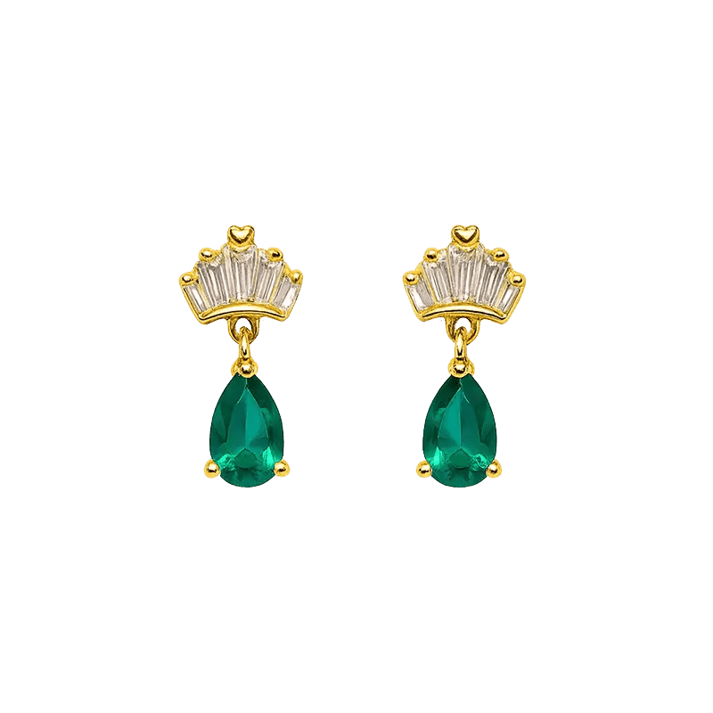 Emerion Vintage Gold Modern Stud Earrings | Alvora Jewelry