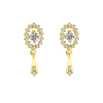 Alvora Aurélia Gold & Silver Halo Earrings – Regal Vintage Elegance Jewelry