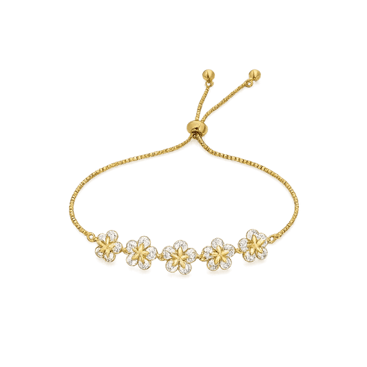 Alvora Floréva Floral Bracelet – Gold Bloom Elegance 