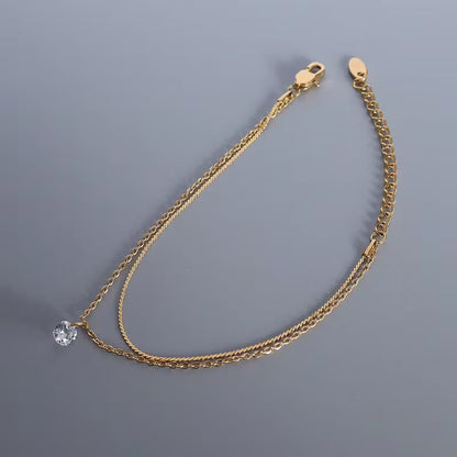Alura - Alvora #18KGoldPlated #DoubleChainBracelet #skinfriendlyjewelry