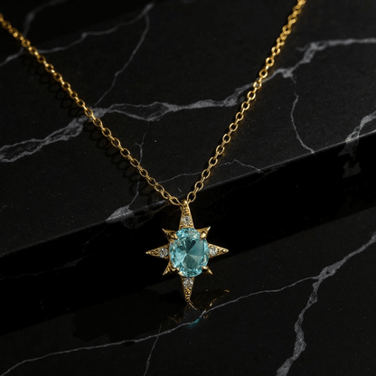 Astrella Silver, 18K Gold Necklace- Alvora
