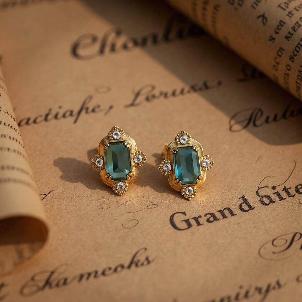 Aurenza Silver, 18K Gold Earrings- Alvora