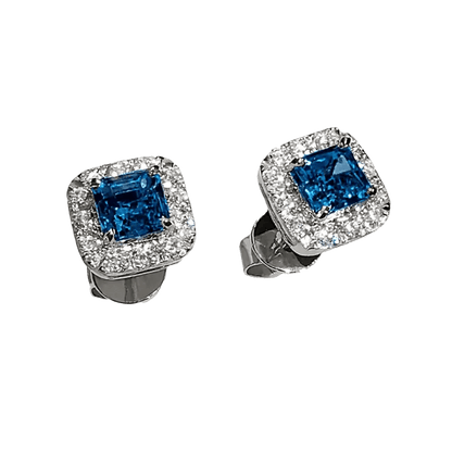 Alvora Azurelyn Stud Earrings – Blue Halo Luxury Design
