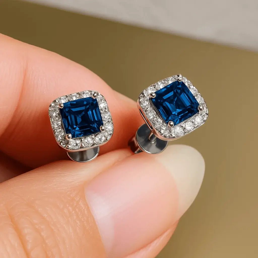 Alvora Azurelyn Stud Earrings – Blue Halo Luxury Design