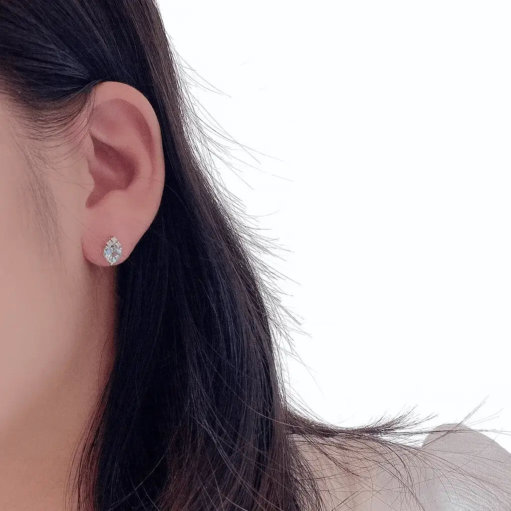 Alvora Bluemira Stud Earrings | Vintage Silver Modern Minimal Jewelry