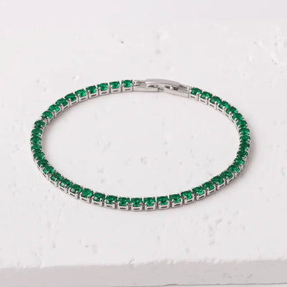 Alvora Emeralique Bracelet | Emerald Tennis Elegant Jewelry