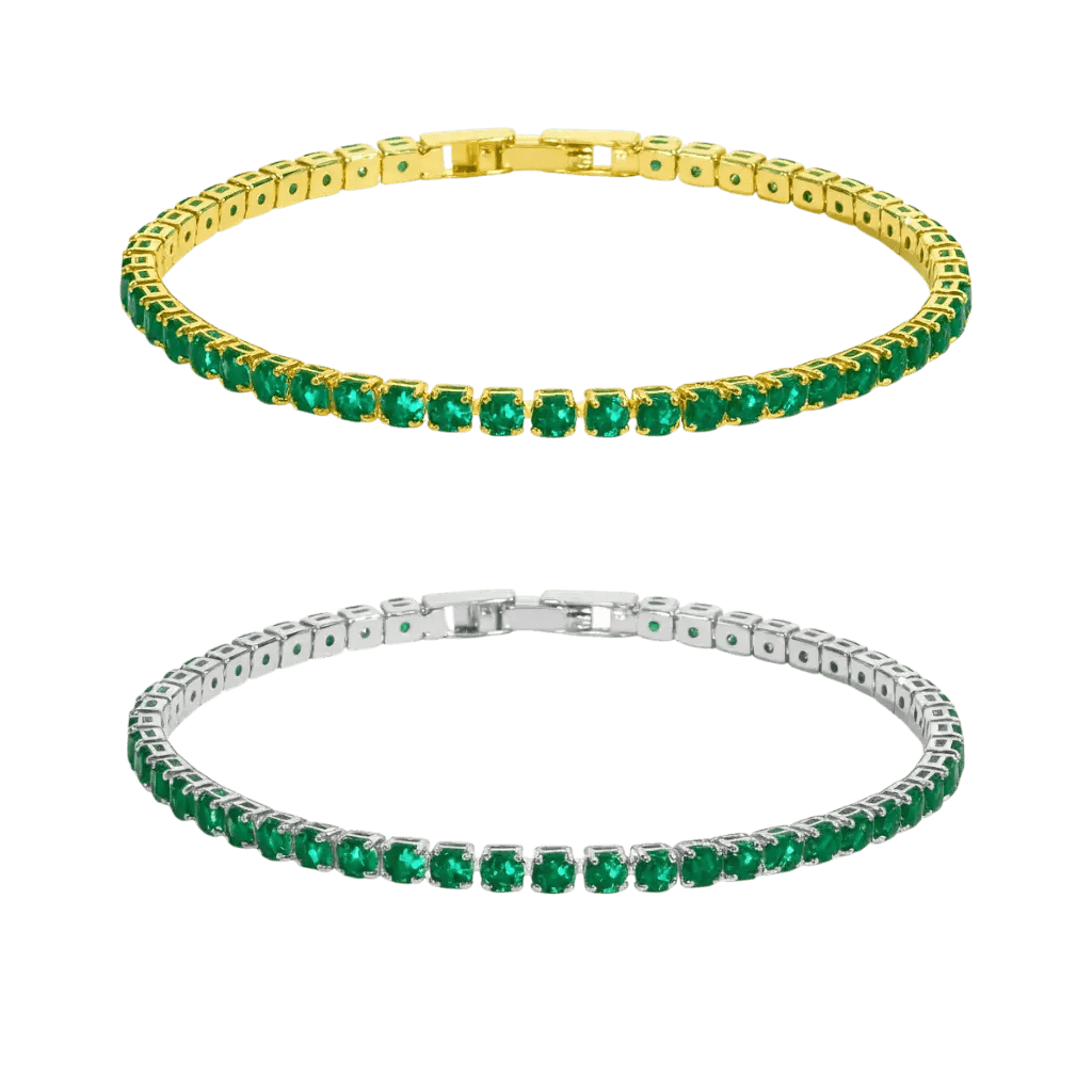 Alvora Emeralique Bracelet | Emerald Tennis Elegant Jewelry