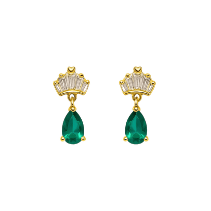 Emerion Vintage Gold Modern Stud Earrings | Alvora Jewelry