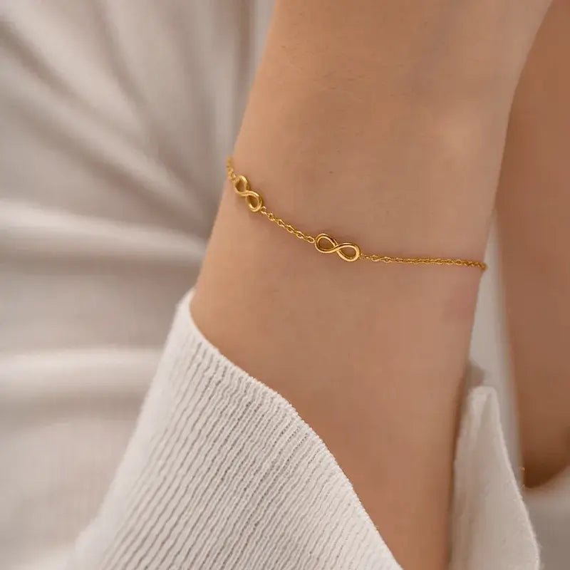 Alvora Eterna Infinity Bracelet – 18K Gold, Waterproof, Skin-Friendly Jewelry