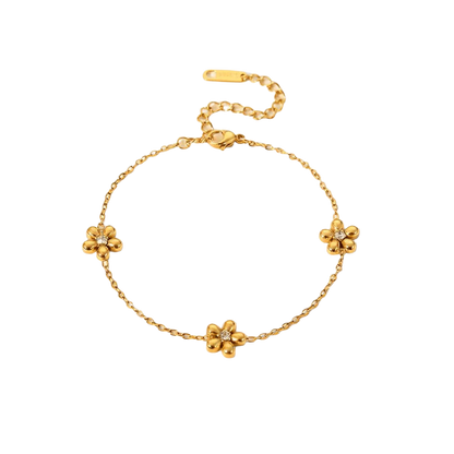 Florisel B - Alvora #skinfriendlyjewelry #waterproofjewelry 18k gold plated bracelet