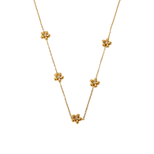 Florisel N - Alvora #skinfriendlyjewelry #waterproofjewelry 18k gold plated necklace
