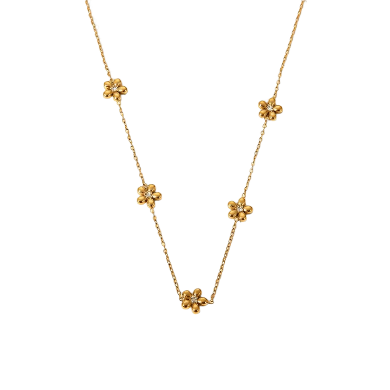 Florisel N - Alvora #skinfriendlyjewelry #waterproofjewelry 18k gold plated necklace