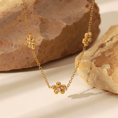 Florisel N - Alvora #skinfriendlyjewelry #waterproofjewelry 18k gold plated necklace