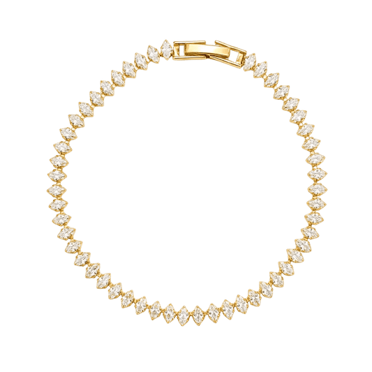 Alvora Marvella Luxury Marquise Crystal Bracelet | Trendy Tennis Jewelry