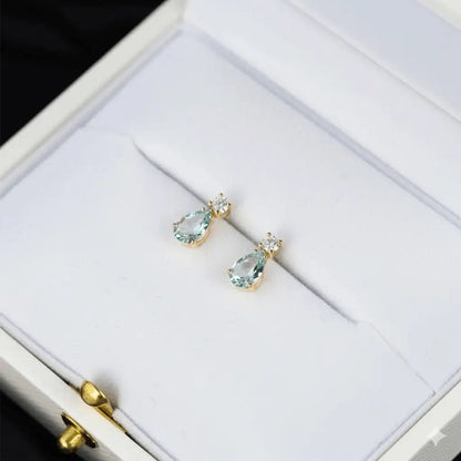 Alvora Merivine Vintage Minimalist Gold Stud Earrings
