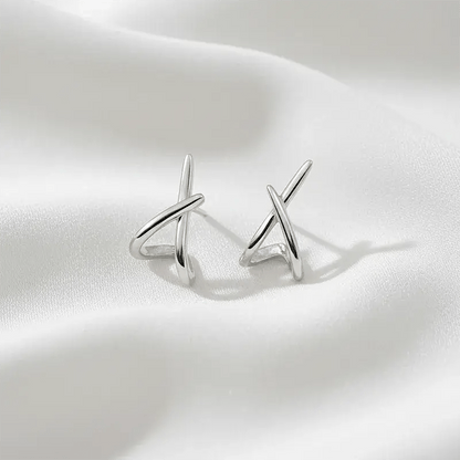 Alvora Naska Silver Stud Earrings – Waterproof, Tarnish-Free, Modern Jewelry