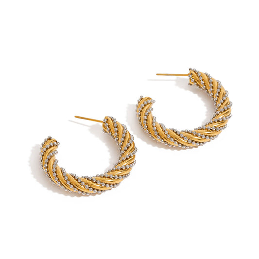 Orelis - Alvora #GoldHoopEarrings #skinfriendlyjewelry #StatementJewelry
