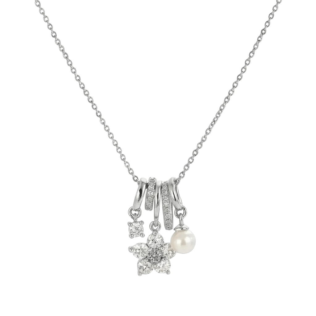 Alvora Petalisse Silver Necklace – Waterproof, Tarnish-Free & Skin-Friendly