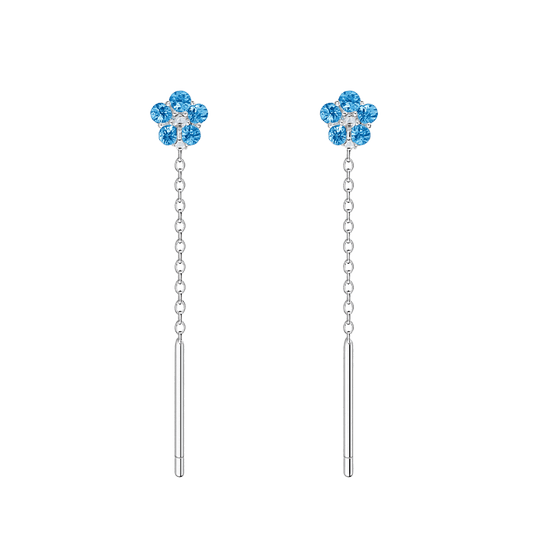 Alvora Seloura — Minimal Luxury Silver Drop Earrings