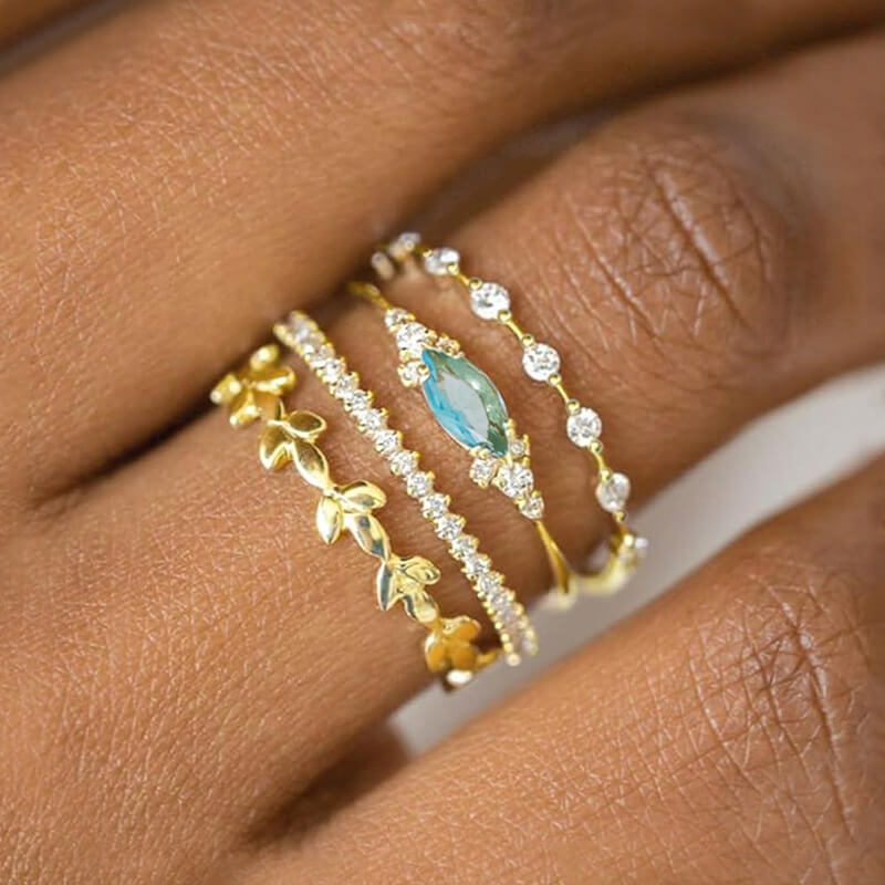 Seraphine Layers - Alvora #18KGoldPlated #GoldStackableRings #minimaljewelry