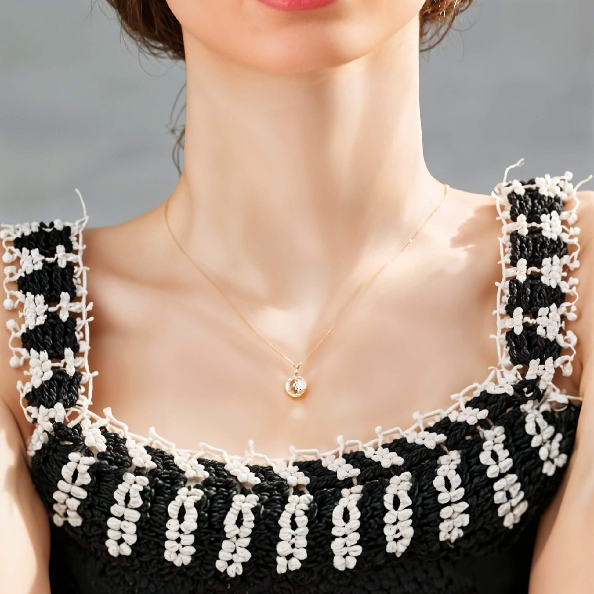 Soleya Silver, 18K Gold Necklace- Alvora
