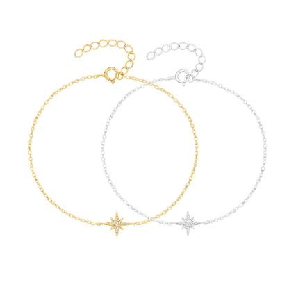 Gold & Silver Star-Shaped Bracelet – Minimal Design