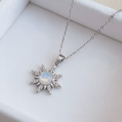 Alvora Sunaro Necklace – Vintage Gold & Silver Waterproof Opal Jewelry