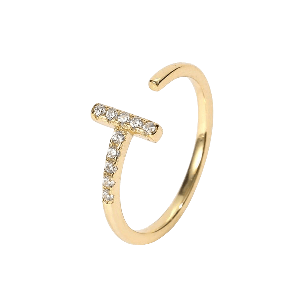 T-Luxe - Alvora adjustable zircon ring gift for her minimalist silver rings