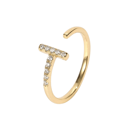 T-Luxe - Alvora adjustable zircon ring gift for her minimalist silver rings