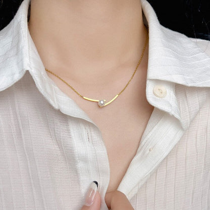 Thalina - Alvora #MinimalPearl #ModernElegance #PearlPendant