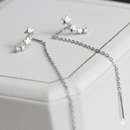 Alvora Twilora Drop Earrings – Gold & Silver Star Threaders