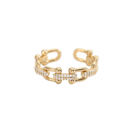 Zerra - Alvora 18k gold ring adjustable gold ring chain link ring